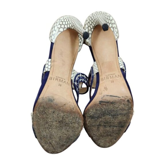 Alexandre Birman  Alice Suede/Snake Sandal Bali/Mono Natural Size EU38/U…